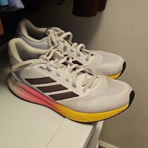 Adidas Women's Running Shoes - White, Yellow, and Pink